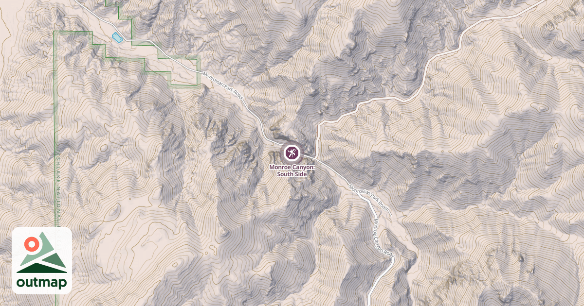 Map of Monroe Canyon: South Side