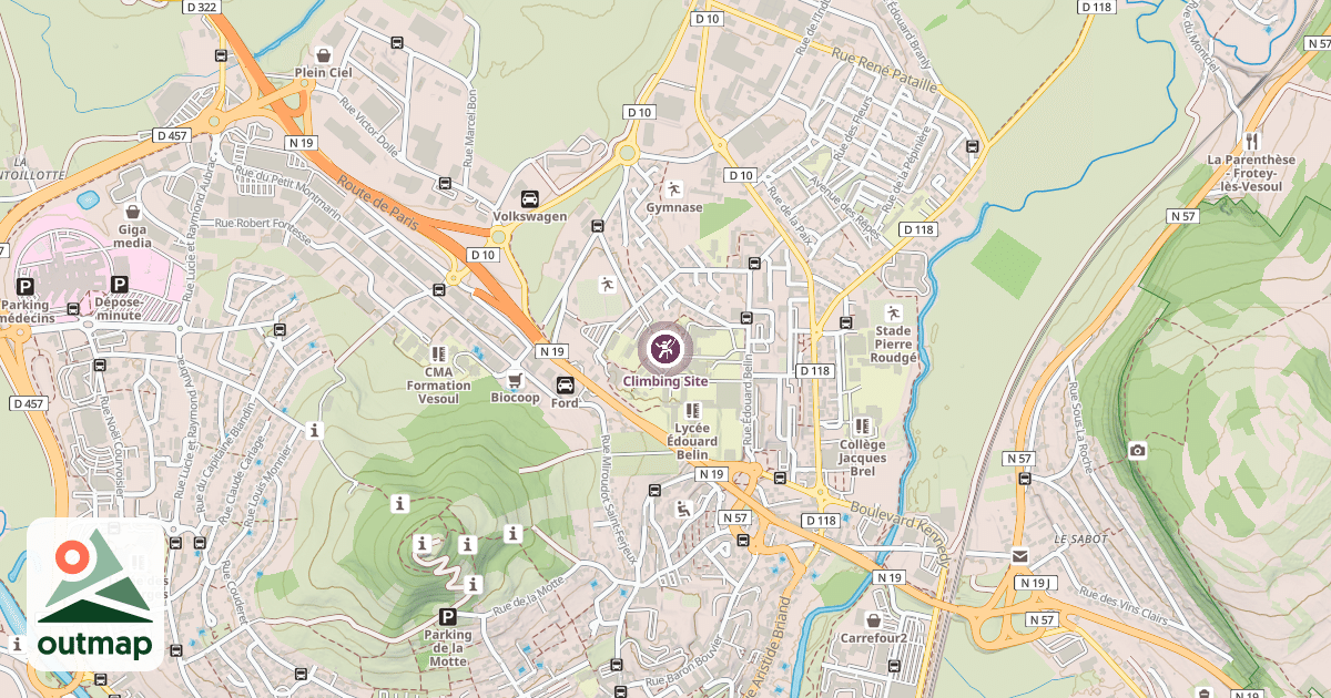Map of Climbing Site