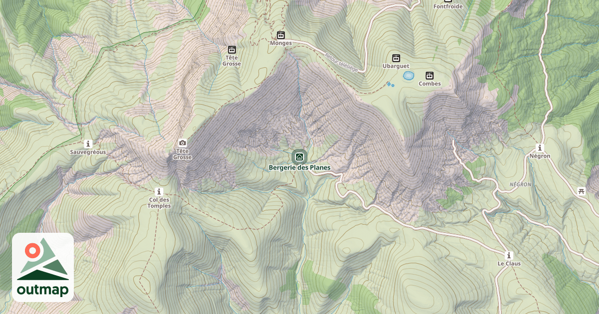 Map of Bergerie des Planes