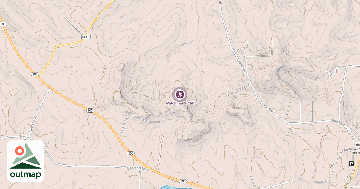 Map of Watchman's Cliff