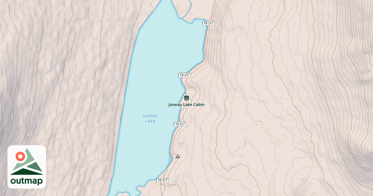 Map of Juneau Lake Cabin