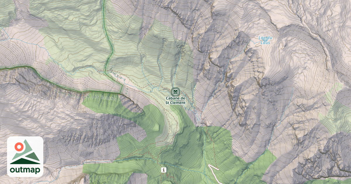 Map of Cabane de St Clement