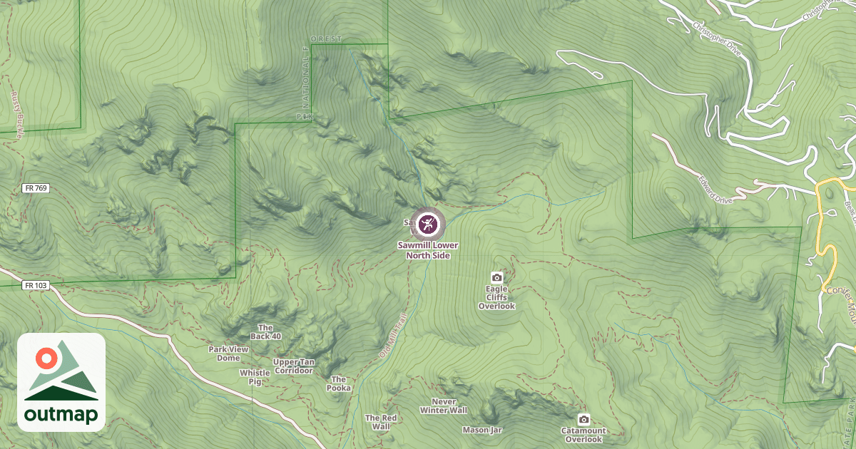 Map of Sawmill Lower North Side