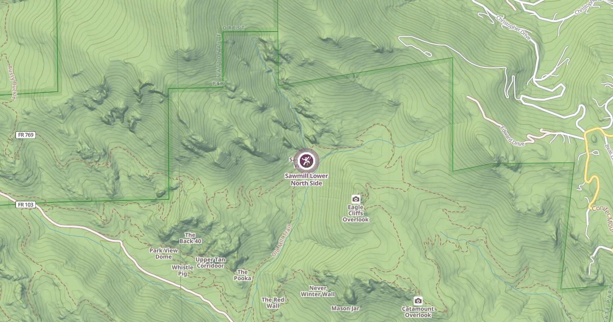 Map preview of Sawmill Lower North Side