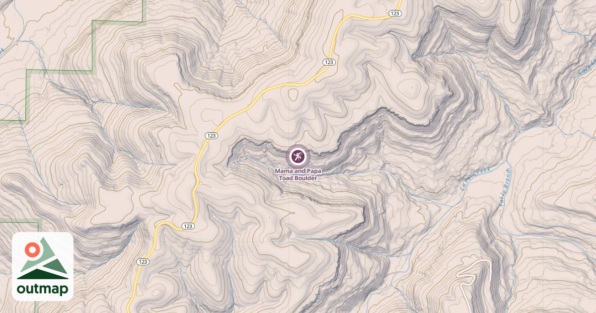 Map of Mama and Papa Toad Boulder