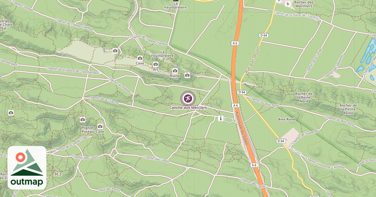Map of Canche aux Merciers