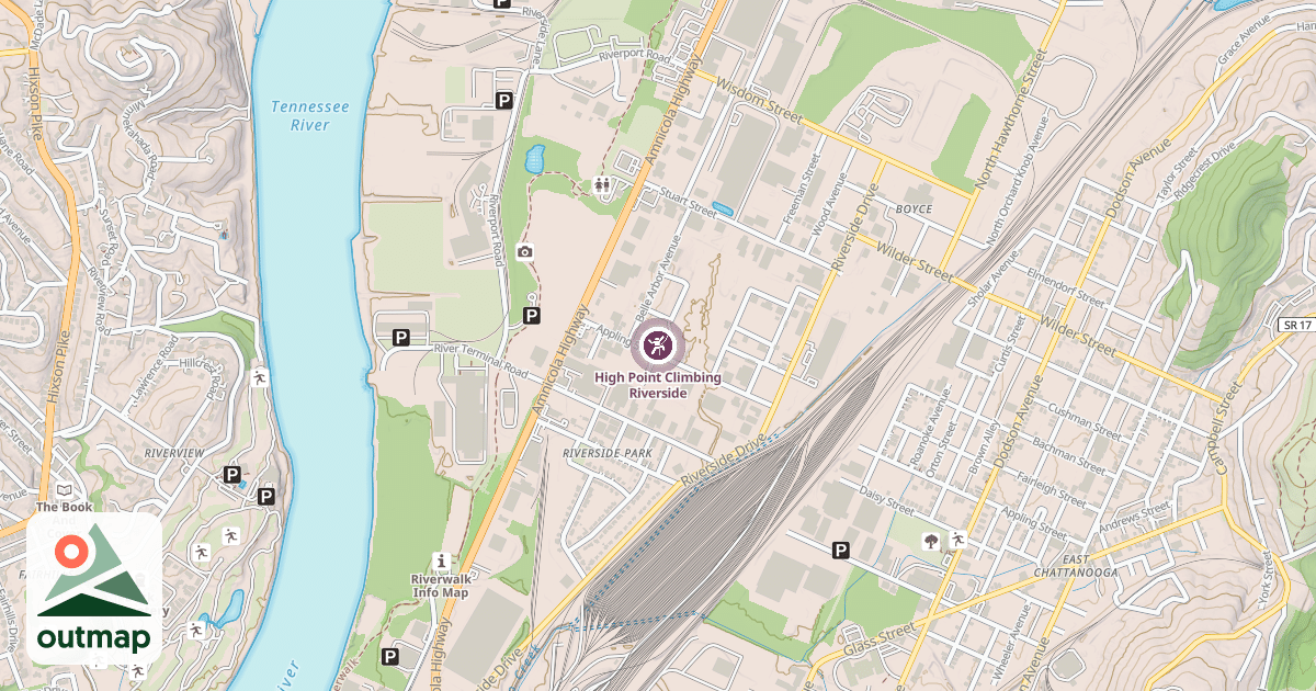 Map of High Point Climbing Riverside