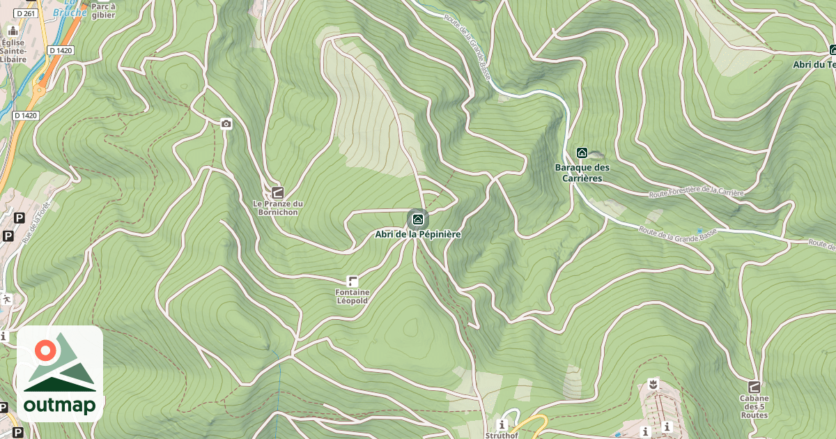 Map of Abri de la Pépinière