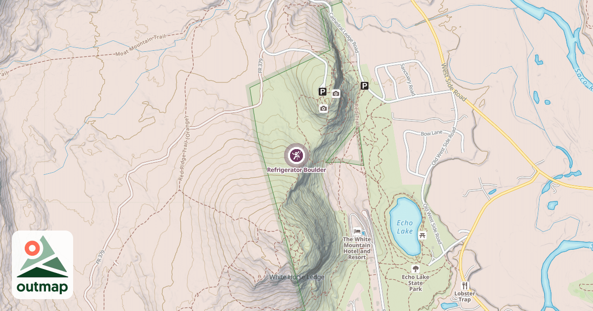 Map of Refrigerator Boulder