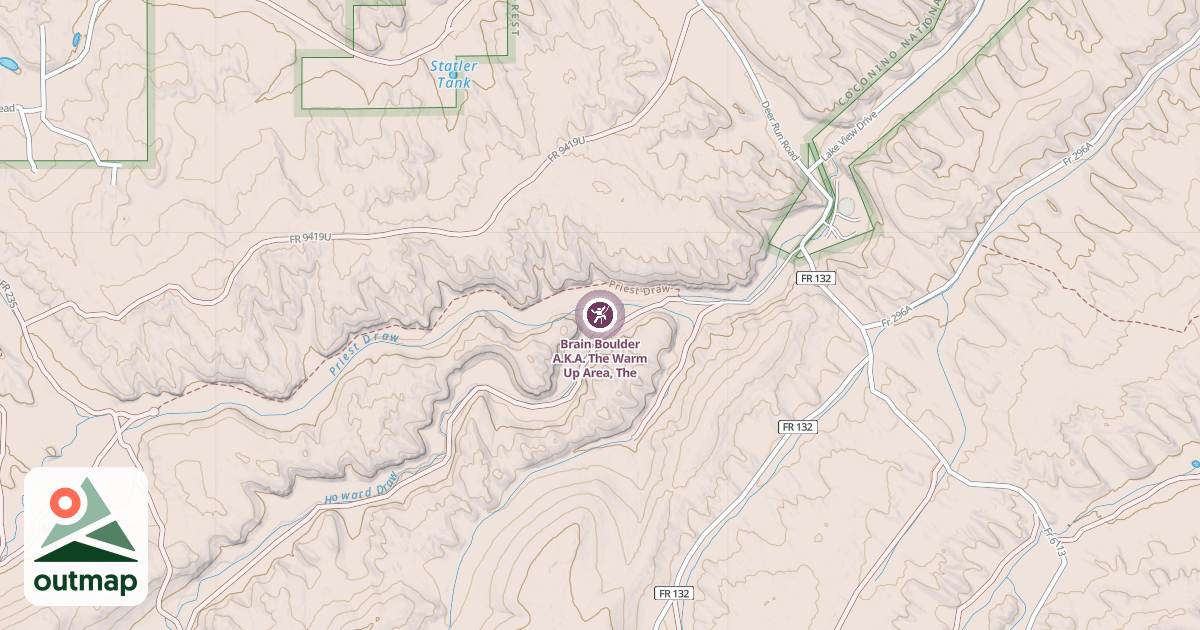 Map of Brain Boulder A.K.A. The Warm Up Area, The