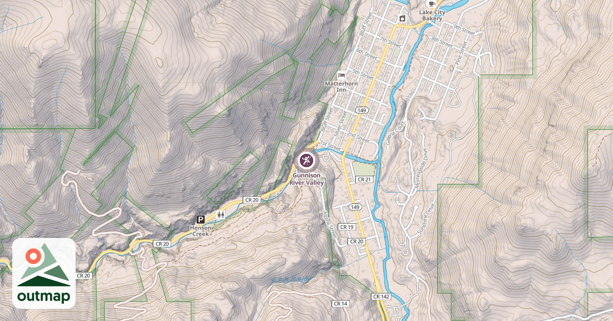 Map of Gunnison River Valley