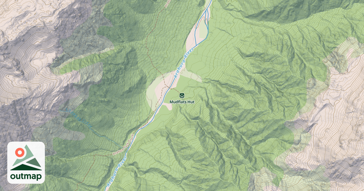 Map of Mudflats Hut