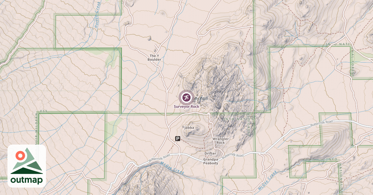 Map of Surveyor Rock