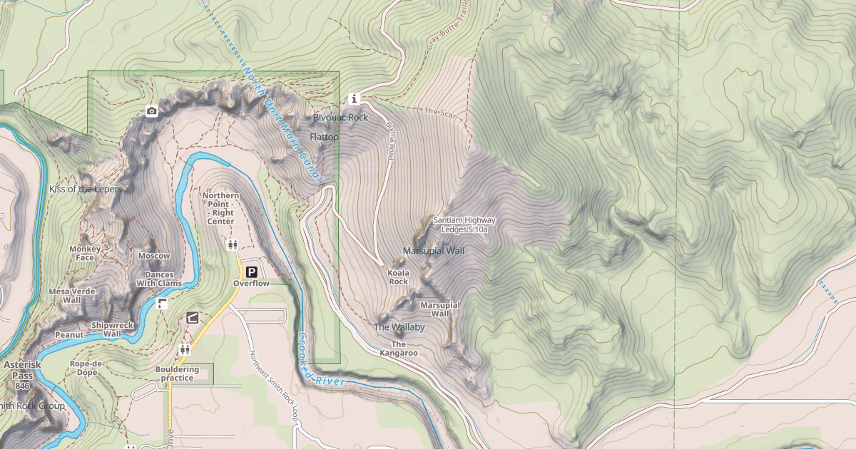 Map preview of Santiam Highway Ledges