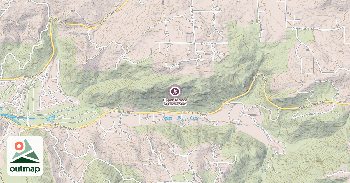 Map of Upper Terrace of Lower Slab