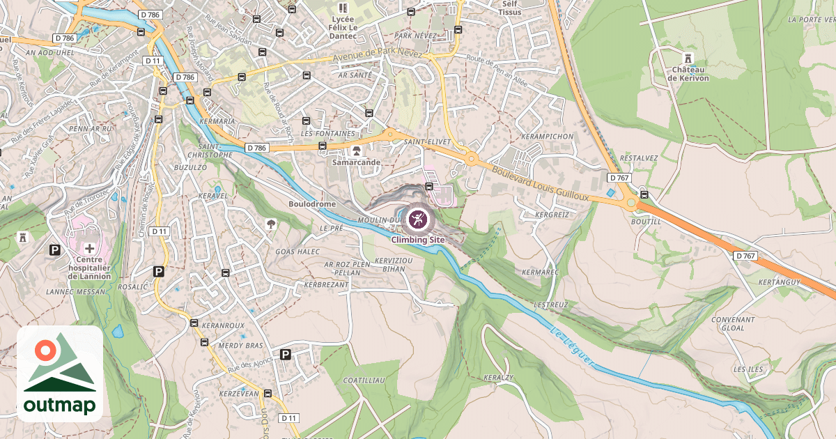 Map of Climbing Site