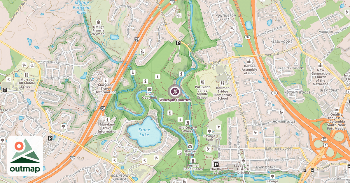 Map of Wincopin Quarries