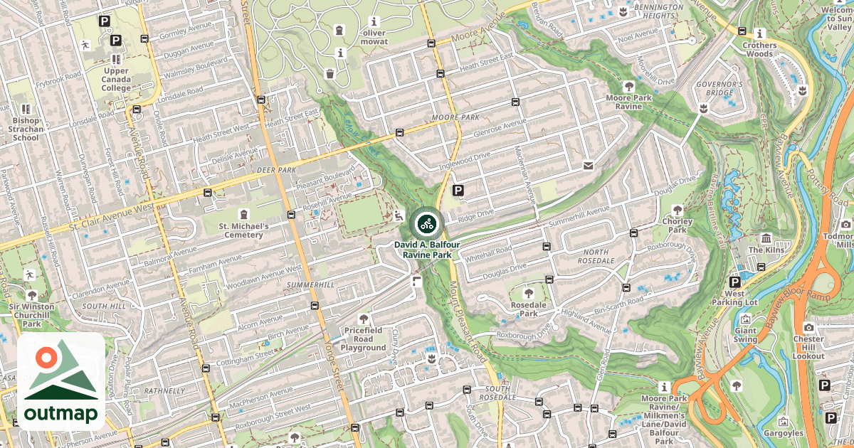 Map of David A. Balfour Ravine Park