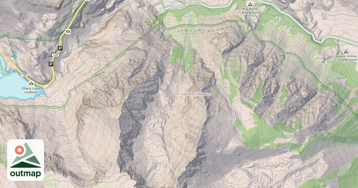 Map of East Ellery Ridge