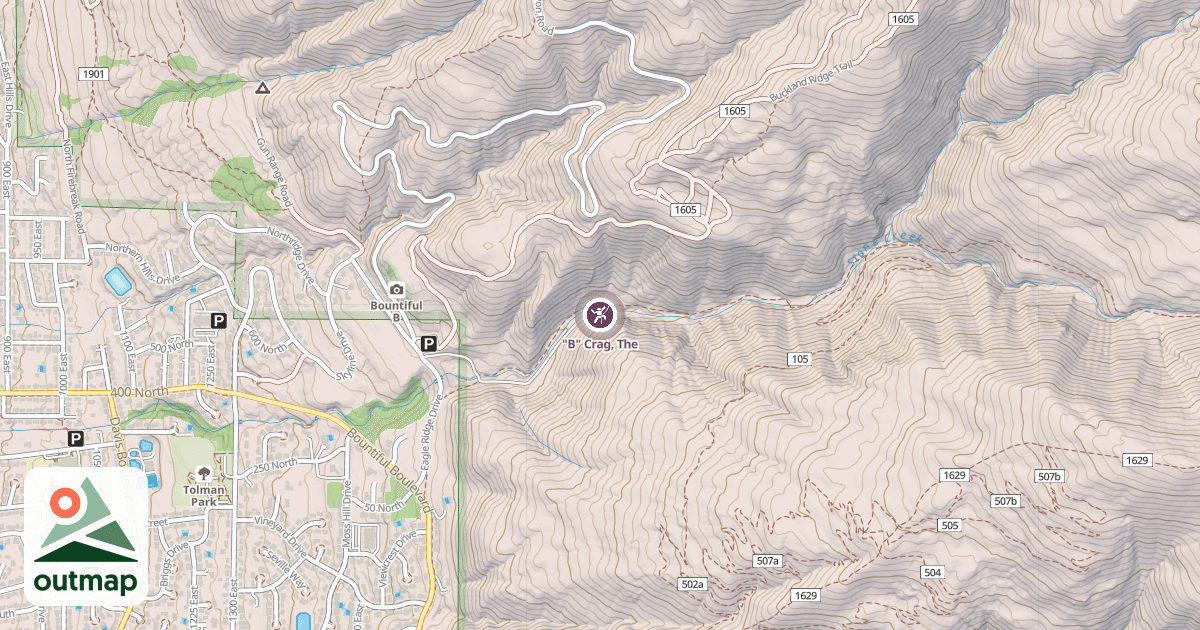 Map of "B" Crag, The