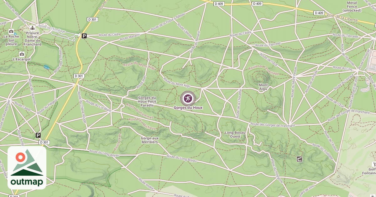 Map of Gorges du Houx