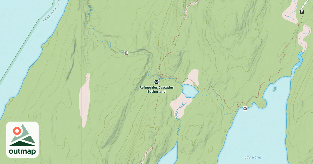 Map of Refuge des Cascades Sutherland