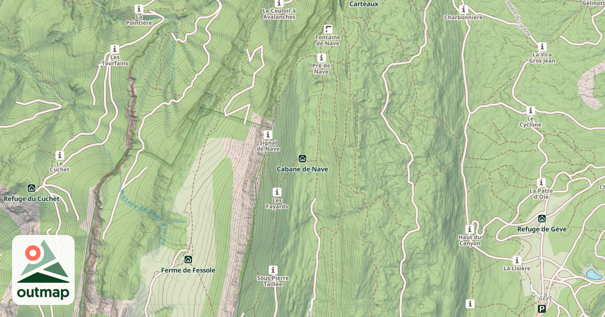 Map of Cabane de Nave