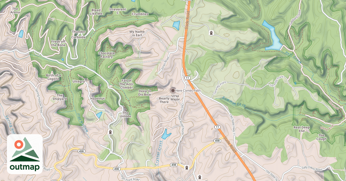 Map of Here Comes Palin