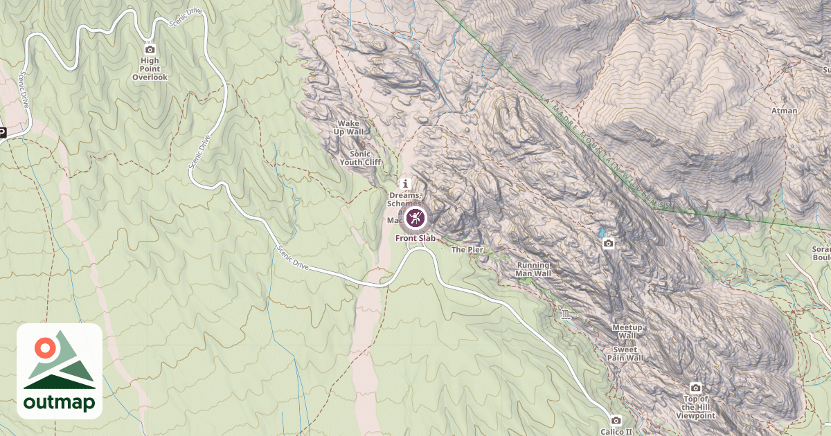 Map of Front Slab
