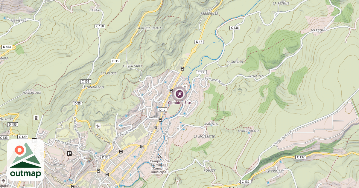 Map of Climbing Site