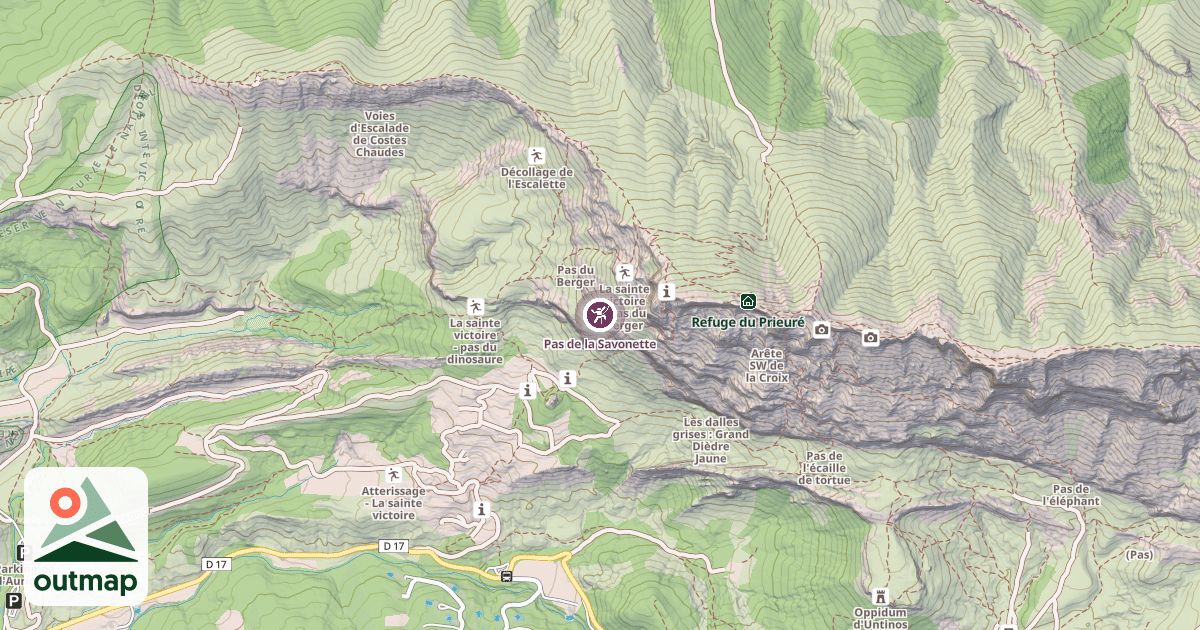 Map of Pas de la Savonette