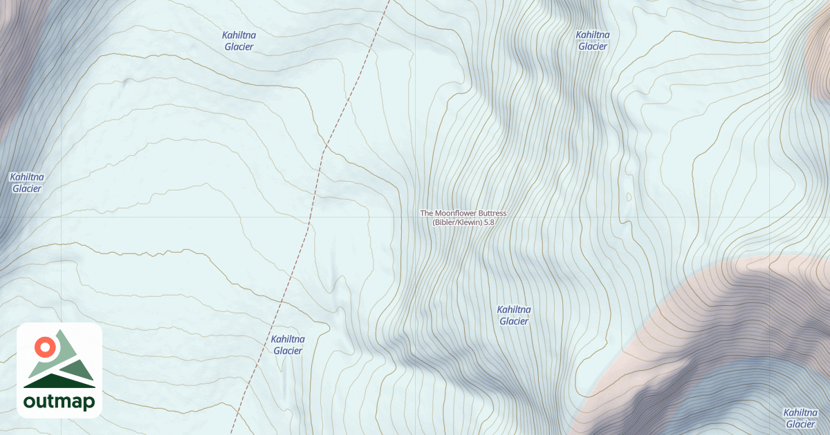 Map of The Moonflower Buttress (Bibler/Klewin)