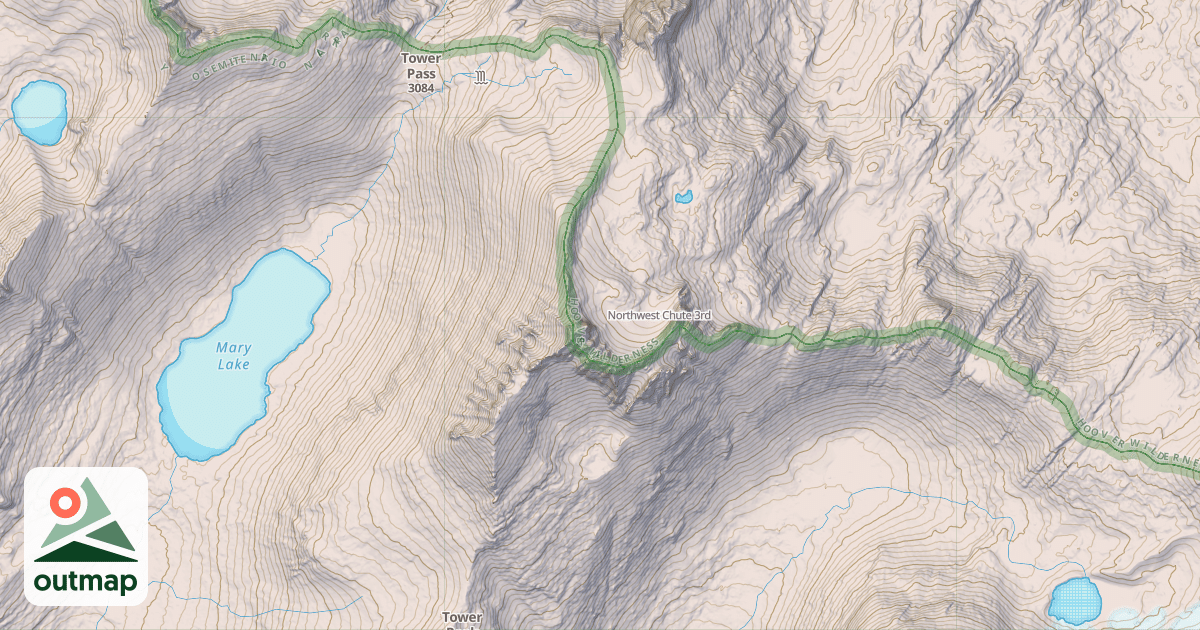 Map of Northwest Chute