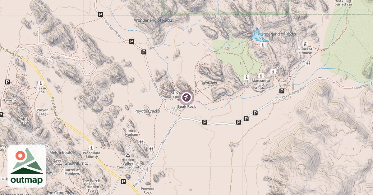 Map of Beak Rock