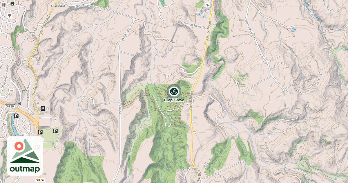 Map of Oropi Grove