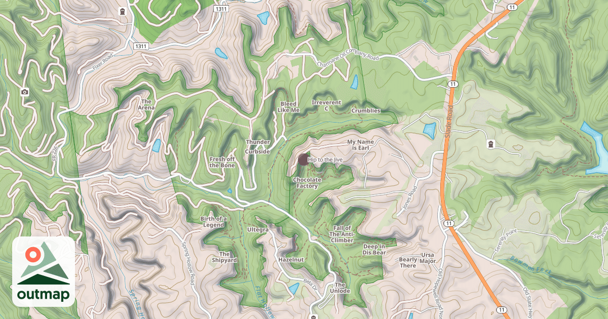 Map of Hip to the Jive