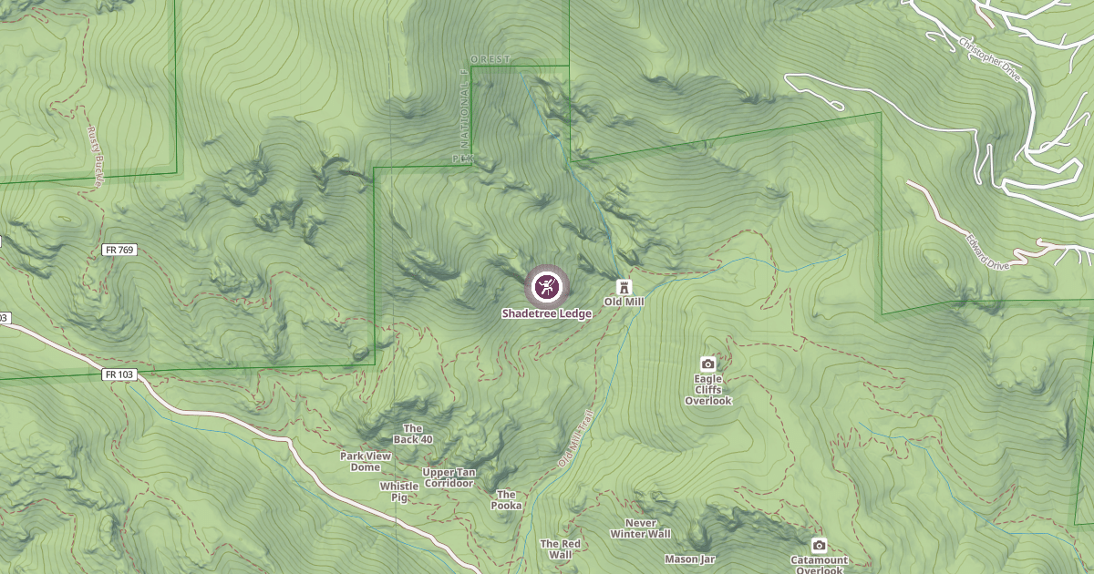 Map preview of Shadetree Ledge