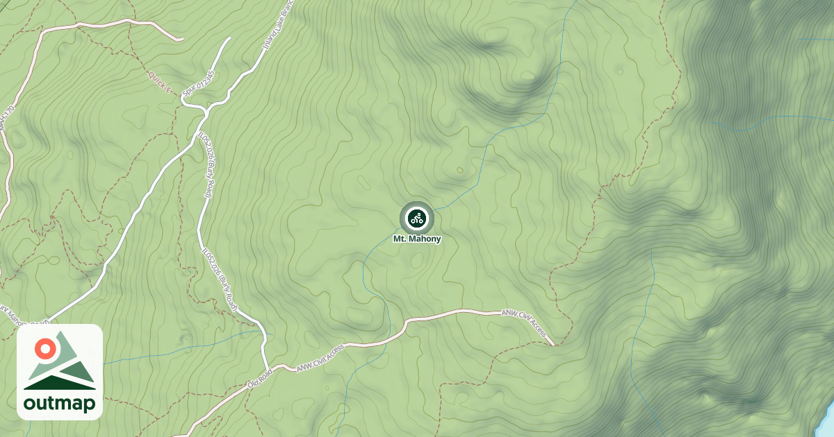 Map of Mt. Mahony
