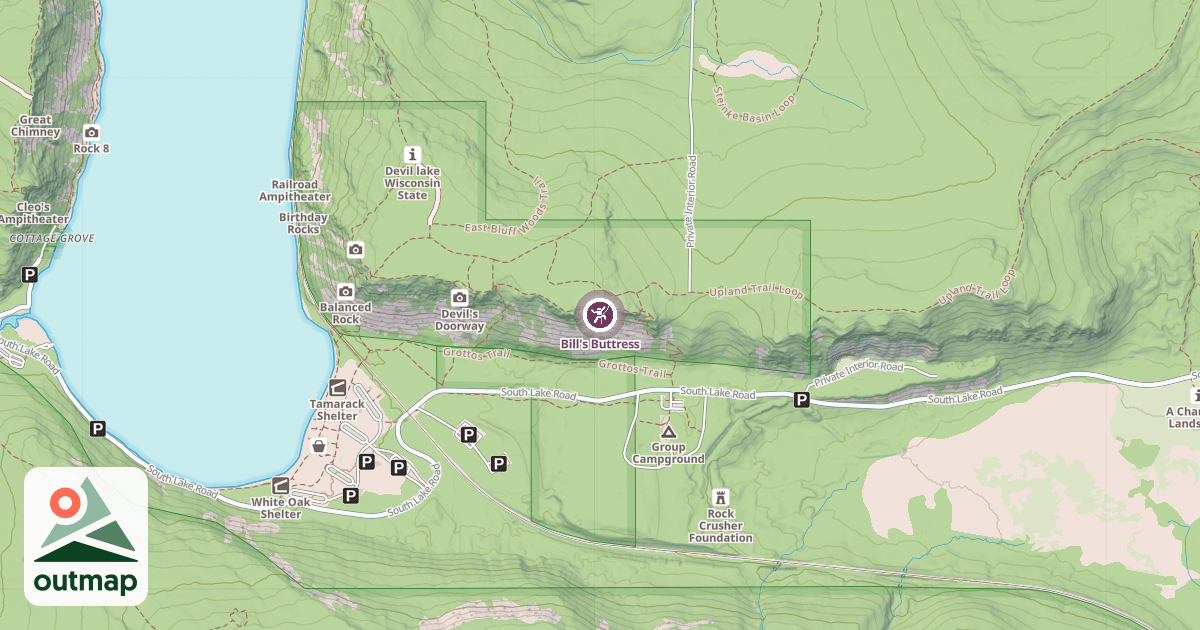 Map of Bill's Buttress