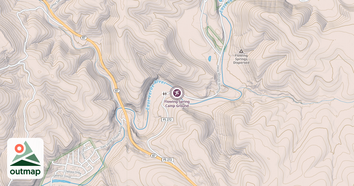 Map of Flowing Spring Camp Ground