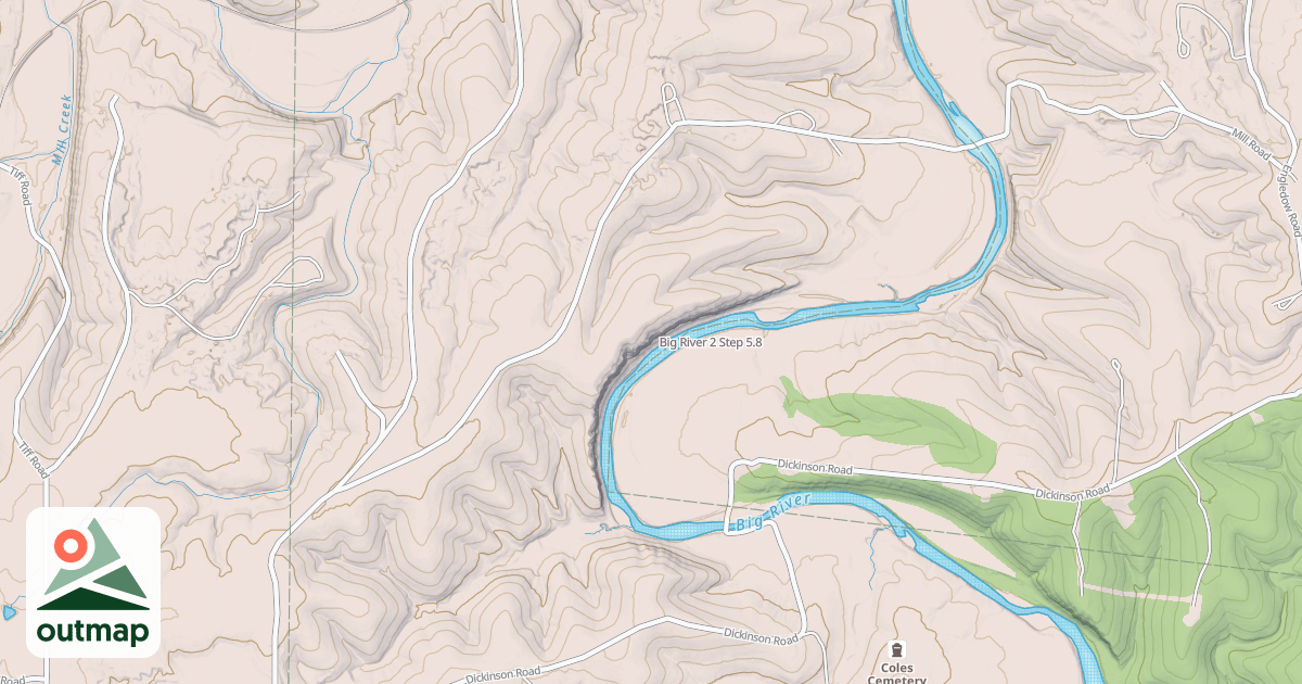 Map of Big River 2 Step