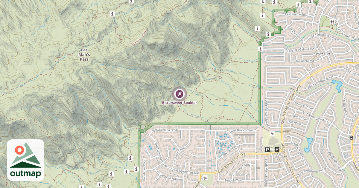 Map of Bittersweet Boulder