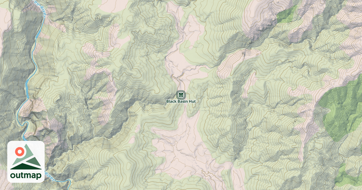 Map of Black Basin Hut