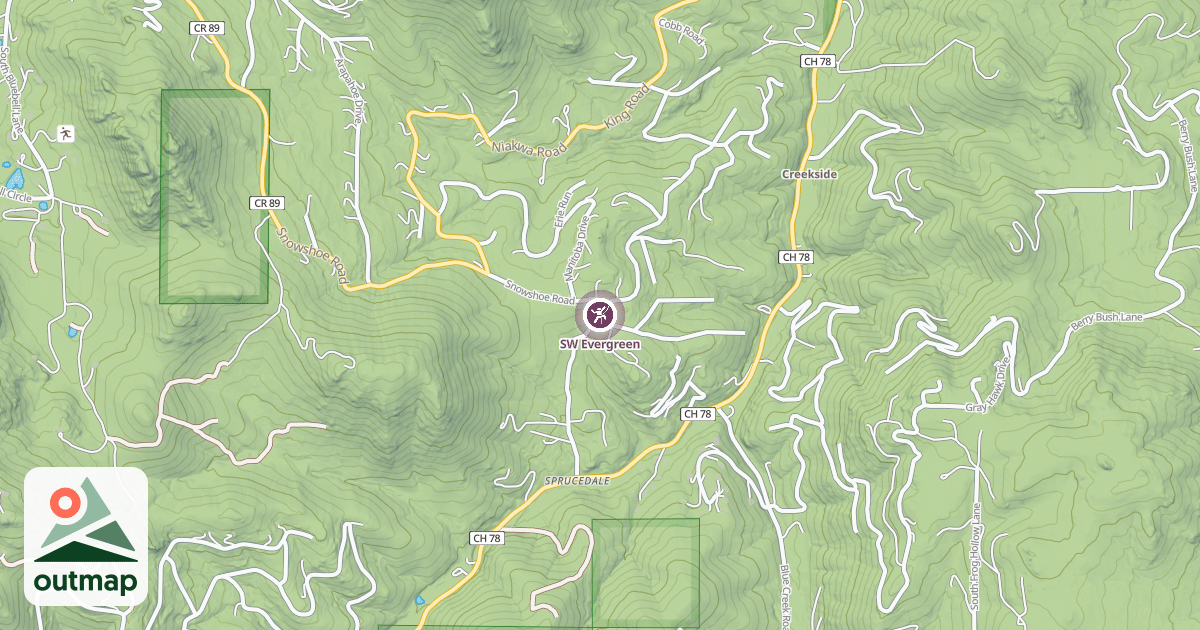 Map of SW Evergreen