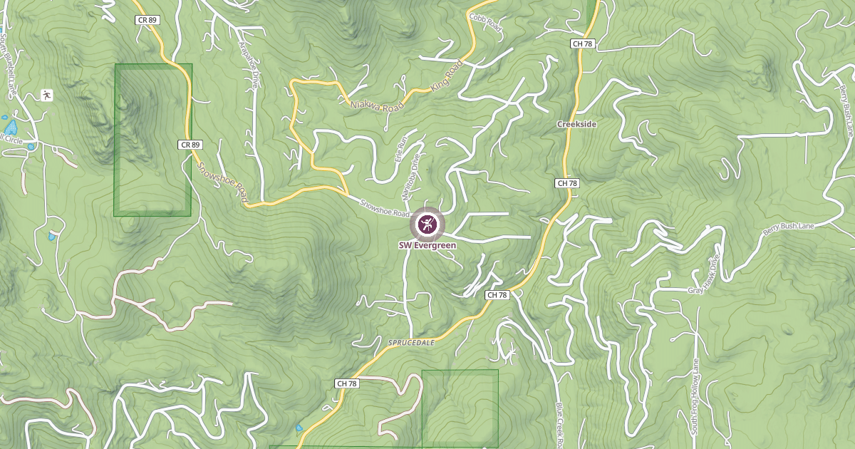 Map preview of SW Evergreen
