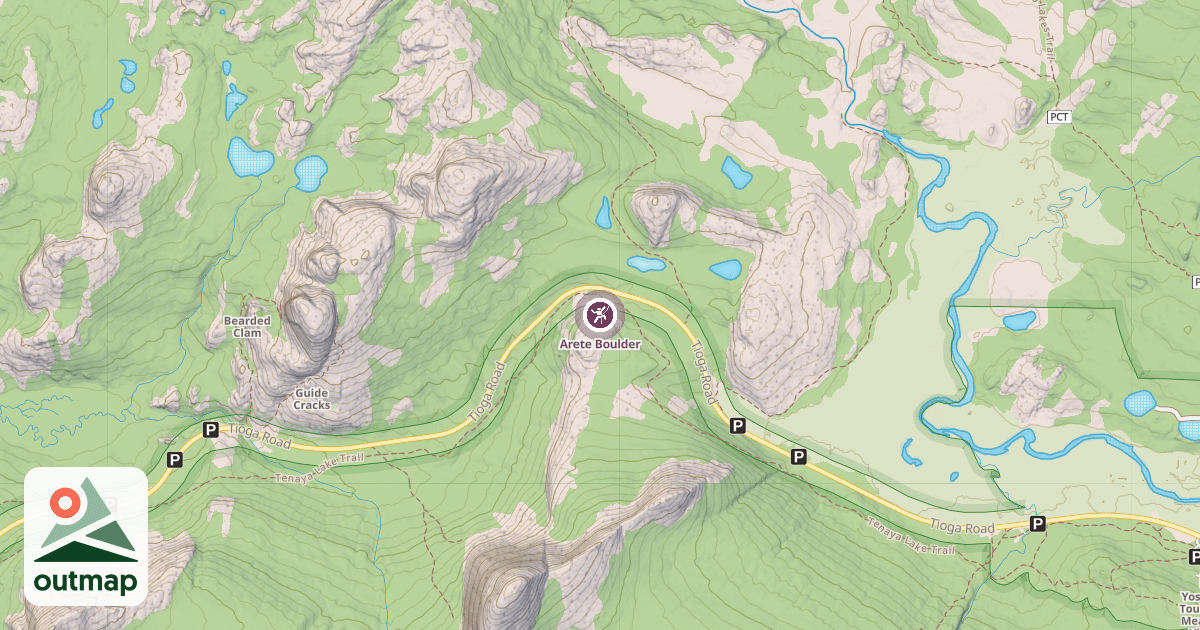 Map of Arete Boulder