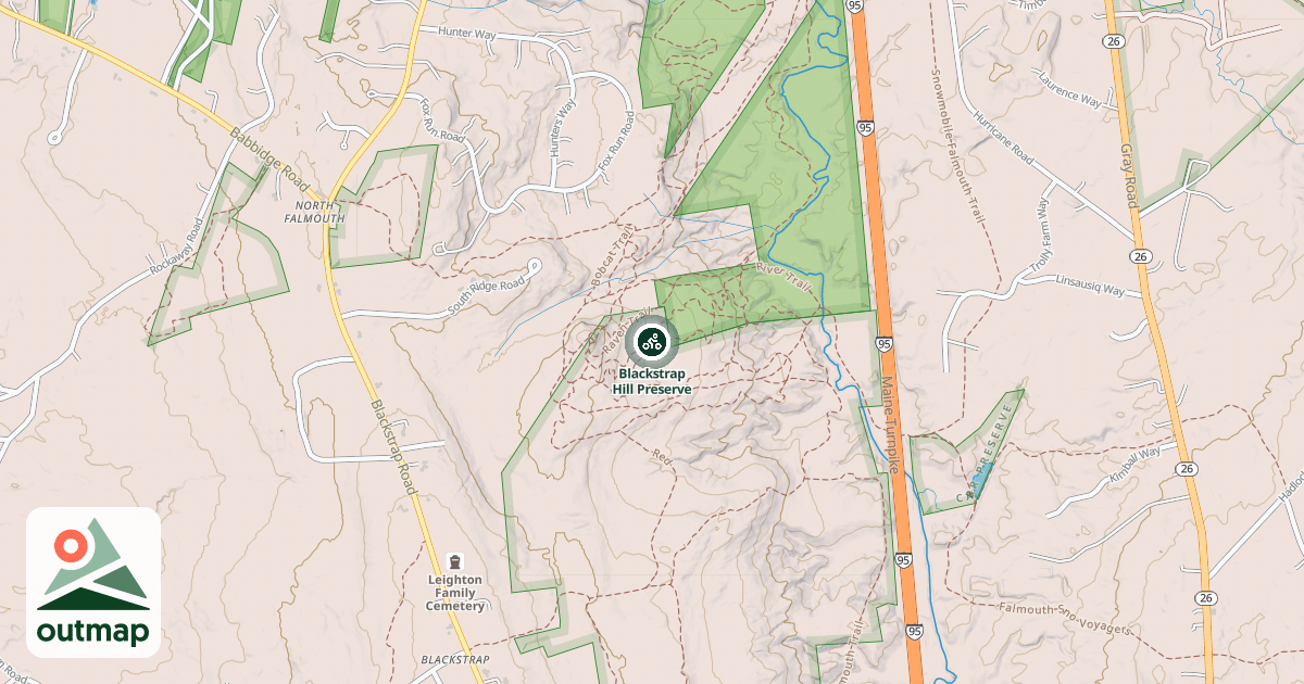 Map of Blackstrap Hill Preserve