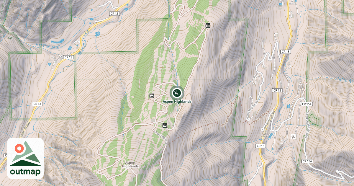 Map of Aspen Highlands