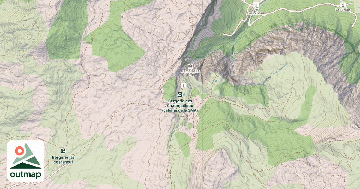 Map of Bergerie des Chaumailloux (cabane de la SMA)