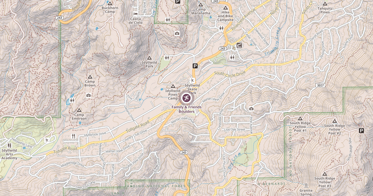 Map preview of Family & Friends Boulders